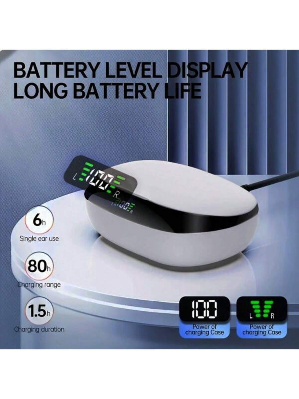 Écouteurs intra-auriculaires sans fil avec une qualité sonore haute-fidélité, puce 5.3, jusqu'à 36 heures de temps de jeu, commande tactile, charge rapide USB-C, indicateur de batterie LED, microphone anti-bruit, batterie lithium-polymère rechargeable. Convient pour les thèmes d'animés, jeux vidéo, séries TV, animaux et films. Idéal pour les sports et les entraînements – Image 7