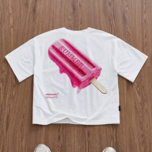 SWAVVY T-shirt court ample blanc pour homme, style été