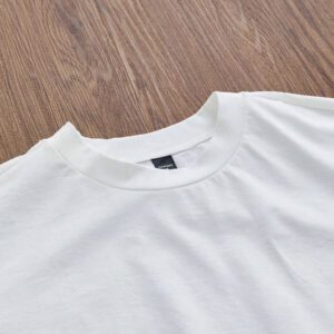 SWAVVY T-shirt court ample blanc pour homme, style été