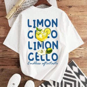 Manfinity Joysei T-Shirt col équipage de taille standard pour hommes, motif citron blanc (Matériau)