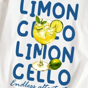 Manfinity Joysei T-Shirt col équipage de taille standard pour hommes, motif citron blanc (Matériau)