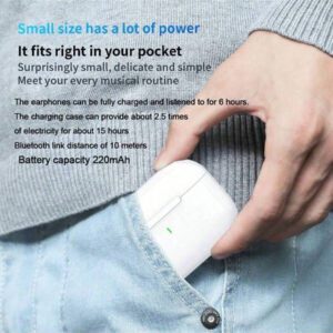 1 pièce Écouteurs Bluetooth sans fil avec affichage LED, stéréo haute fidélité, son haute qualité pour le jeu et les sports, compatible avec l'iPhone, petit et portable, son stéréo immersif, contrôle tactile intuitif, écouteurs sans fil intra-auriculaires mini avec boîtier de charge