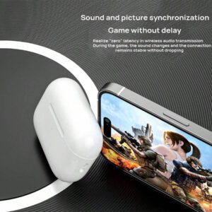 Newmine Casque Bluetooth intra-auriculaire T5S Longue durée de vie de la batterie Fonctionnement tactile Port confortable Interface TYPE-C Aucune sensation de retard Conception ergonomique Puce Bluetooth V5.3 Blanc