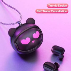 JMMO Écouteurs sans fil amusants avec faces interchangeables pour soulager le stress. Type-C pour Android, iPhone et ordinateurs portables pour travailler à la maison, les vacances de Noël, le camping. Accessoires essentiels pour les vacances, fournitures de camping.