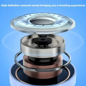 Écouteurs Bluetooth sans fil originaux T2 avec affichage numérique LED, casque antibruit HIFI stéréo transparent pour téléphones