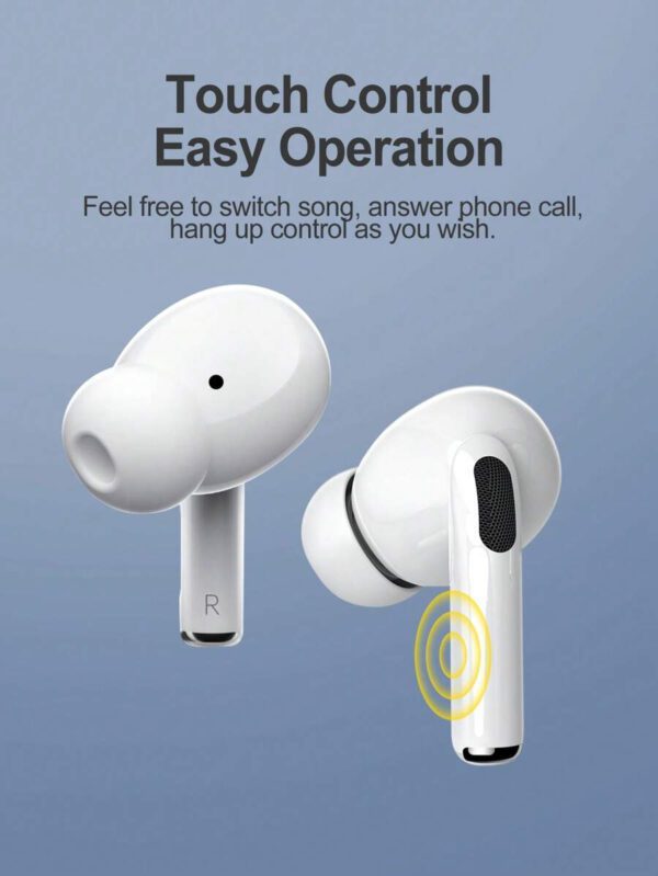 Écouteurs sans fil véritables, casque sans fil avec étui de recharge inclus, plus de 24 heures d'autonomie, configuration sans effort pour téléphone, casque, casque sans fil, casque – Image 4