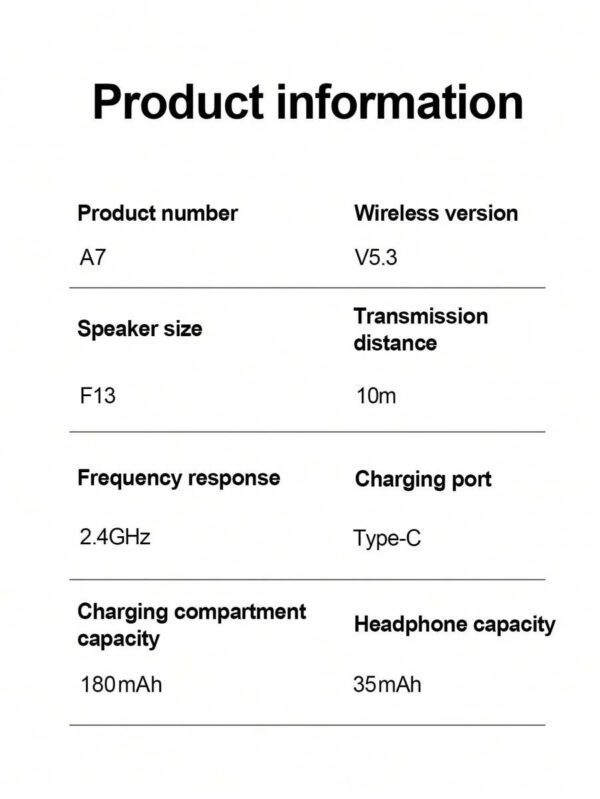 Écouteurs sans fil véritables, casque sans fil avec étui de recharge inclus, plus de 24 heures d'autonomie, configuration sans effort pour téléphone, casque, casque sans fil, casque – Image 10