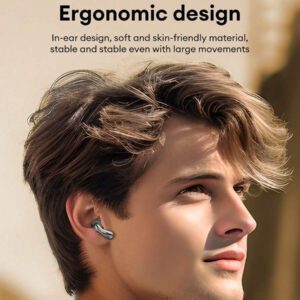 HYUNDAI Écouteurs Bluetooth HYUNDAI HY-Y01, conception intra-auriculaire, qualité audio HD surround, microphone sensible pour appels vocaux, affichage de l'alimentation LED, musique, sports, jeux, faible latence, veille ultra-longue, écouteurs sans fil confortables