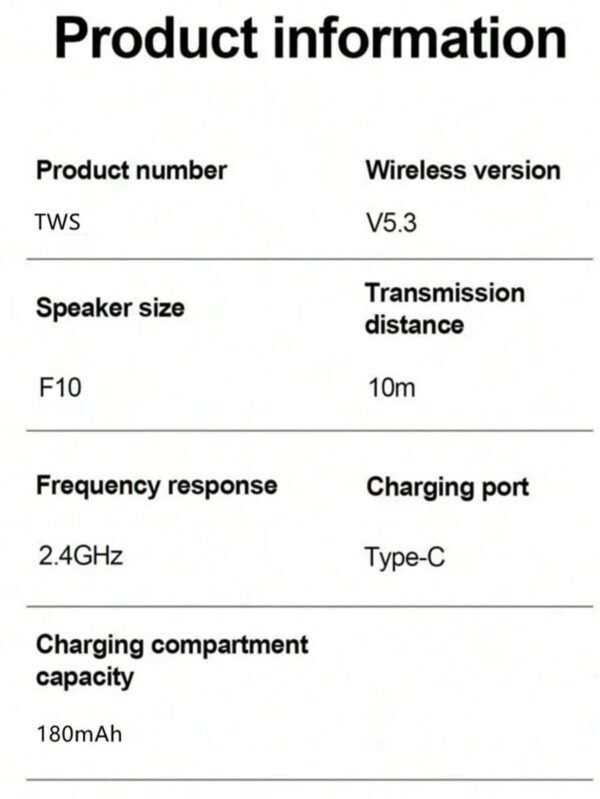 Écouteurs sans fil bluetooth intra-auriculaires X83 TWS, réduction de bruit, endurance ultra longue, contrôle tactile TWS, écouteurs de sport stéréo – Image 4