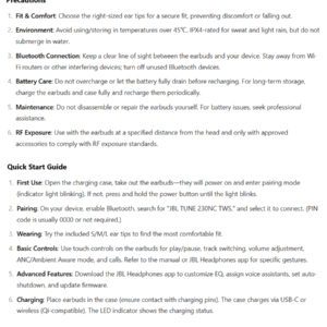 JBL Écouteurs intra-auriculaires Bluetooth sans fil JBLTUNE230NCTWS, réduction active du bruit adaptative, écouteurs intra-auriculaires, sport, course à pied, appels étanches