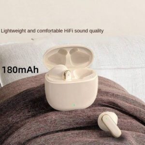 Écouteurs sans fil design, partiellement insérés dans l'oreille, avec contrôle tactile intelligent, appairage automatique et fonctions d'assistant vocal. Audio haute performance, idéal pour les sports et les activités de plein air, confortable, appairage instantané, compatible avec Samsung et