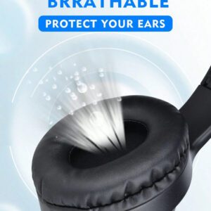 Casque sans fil antibruit, sur-oreille, design rétractable et pliable, convient pour smartphone, cadeau pour le Nouvel An et la Saint-Valentin, USB-C, stéréo Hi-Fi avec basses, appels mains libres clairs