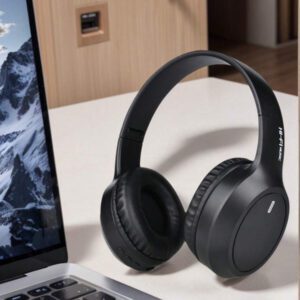 Casque sans fil antibruit, sur-oreille, design rétractable et pliable, convient pour smartphone, cadeau pour le Nouvel An et la Saint-Valentin, USB-C, stéréo Hi-Fi avec basses, appels mains libres clairs