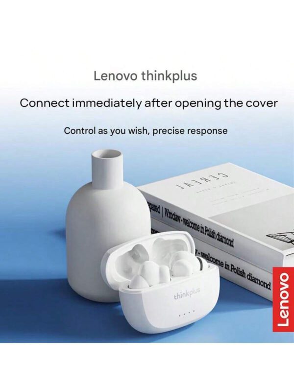 Lenovo LP56 Écouteurs sans fil | Écouteurs sans fil Pro | Double pilote + audio Hi-Fi | Capteur à effet Hall Appariement automatique | Commande tactile | Synchronisation multi-appareils – Image 2