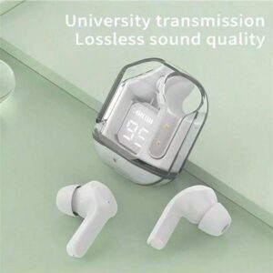 NOUVEAU Casque Bluetooth sans fil TWS Écran numérique transparent Stéréo Écouteurs Bluetooth Casque sans fil Écouteurs à affichage numérique LED pour tous les smartphones
