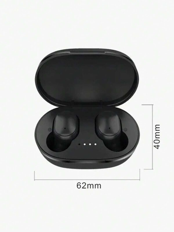 Écouteurs sans fil, style affaires noir, écouteurs sans fil intra-auriculaires avec boîtier de charge, sans câble, micro capacitif, annulation du bruit, contrôle du volume, pour utilisation téléphonique. Mini écouteurs de musique sans fil – Image 7