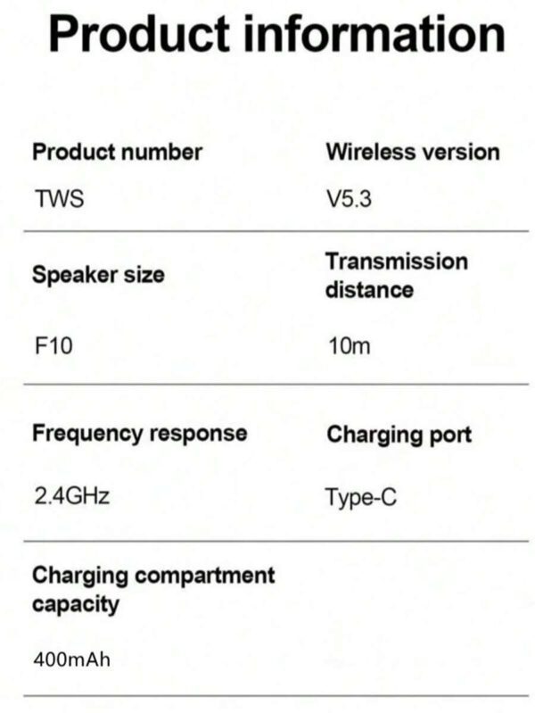 Écouteurs Bluetooth M10 mains-libres avec affichage LED, écouteurs Bluetooth stéréo haute fidélité, écouteurs sans fil étanches, casque de jeu Bluetooth sans fil, écouteurs stéréo de sport avec réduction de bruit et microphone – Image 6