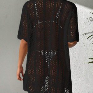 SHEIN Swim Kimono Ajouré À Bouton