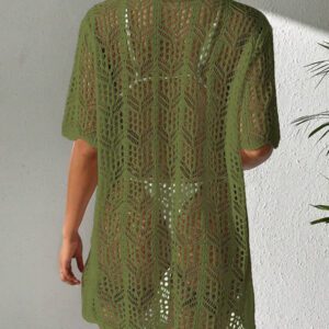 SHEIN Swim Kimono Ajouré À Bouton