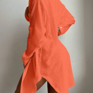 SHEIN Swim Basics Cardigan Kimono À Épaules Tombantes Couleur Unie
