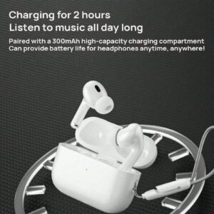 Newmine Écouteurs sans fil Bluetooth T5S Pro | Bluetooth 5.3 | Autonomie de 50 h | [Affichage LED de la batterie] | Graves approfondis | Annulation du bruit à 4 microphones ENC | Charge rapide USB-C | Mode Jeu avec latence ultra-basse de 0,038 s | Étanche IPX7 | Contrôle tactile intra-auriculaire confortable