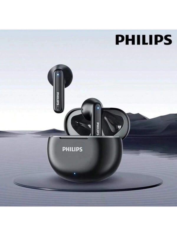 PHILIPS Casque stéréo sans fil Philips TAT1199 original avec Bluetooth V5.4, casque de jeu ultra-basse latence, écouteurs de sport imperméables, nouveau – Image 2