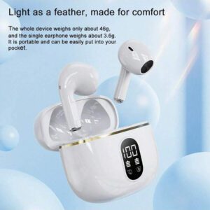 Écouteurs sans fil avec réduction du bruit d'appel, écouteurs stéréo pour la musique, intra-auriculaires, cadeau pour les joueurs, jour férié, écouteurs de jeu avec microphone et haut-parleur, cadeau de la Saint-Valentin