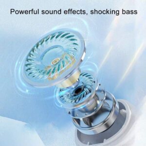 Écouteurs sans fil avec réduction du bruit d'appel, écouteurs stéréo pour la musique, intra-auriculaires, cadeau pour les joueurs, jour férié, écouteurs de jeu avec microphone et haut-parleur, cadeau de la Saint-Valentin