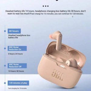 JBL Écouteurs intra-auriculaires Bluetooth sans fil JBLTUNE230NCTWS, réduction active du bruit adaptative, écouteurs intra-auriculaires, sport, course à pied, appels étanches