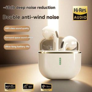 Écouteurs sans fil design, partiellement insérés dans l'oreille, avec contrôle tactile intelligent, appairage automatique et fonctions d'assistant vocal. Audio haute performance, idéal pour les sports et les activités de plein air, confortable, appairage instantané, compatible avec Samsung et