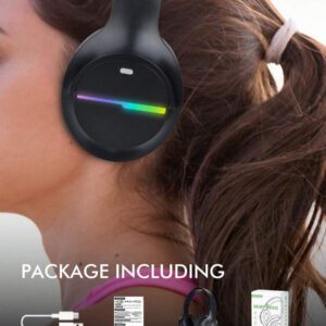 Casque sans fil antibruit, sur-oreille, design rétractable et pliable, convient pour smartphone, cadeau pour le Nouvel An et la Saint-Valentin, USB-C, stéréo Hi-Fi avec basses, appels mains libres clairs
