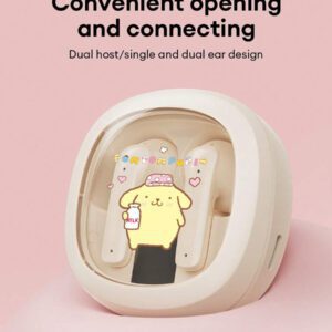 Sanrio Écouteurs Bluetooth SAANRIO KUROMI BL51, intra-auriculaires, son stéréo surround HIFI de haute qualité, microphone HD 5,3, réduction intelligente du bruit, musique et jeux, faible latence, longue durée de vie de la batterie, port confortable avec réduction passive du bruit, écouteurs sans fil