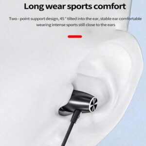 Lenovo Écouteurs Bluetooth à tour de cou HE05X, écouteurs intra-auriculaires de sport avec audio de haute qualité, annulation du bruit, longue durée de vie de la batterie et microphone