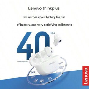 Lenovo LP56 Écouteurs sans fil | Écouteurs sans fil Pro | Double pilote + audio Hi-Fi | Capteur à effet Hall Appariement automatique | Commande tactile | Synchronisation multi-appareils