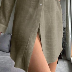 SHEIN Swim Kimono d'été à boutons devant unicolore
