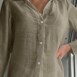 SHEIN Swim Kimono d'été à boutons devant unicolore