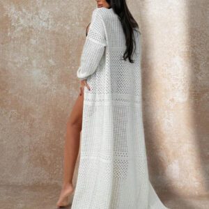 SHEIN Femmes Kimono cardigan ajouré longue tenue de plage style boho