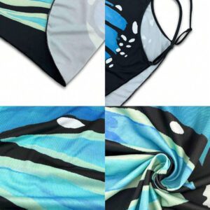 SHEIN Swim Cache-maillot à imprimé papillon croisé