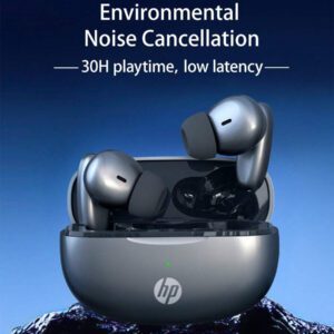 HP Casque sans fil HP: 30 heures d'autonomie, adapté à la vie sportive, compatible avec Android et iOS, prise en charge des appels vocaux, convient aux femmes, aux enfants, aux hommes et aux adultes, livré avec un sac de rangement pour casque, cadeau de Noël