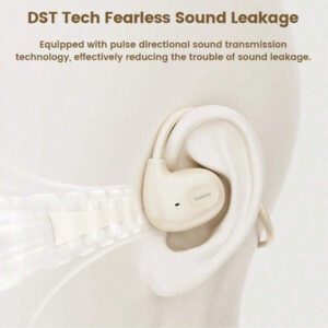 Écouteurs à conduction aérienne Toocki Bluetooth 5.3 Écouteurs sans fil étanches Casque pour le sport avec micro pour les entraînements, la course à pied et la conduite