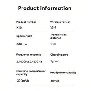 Version améliorée 2024 Écouteurs Bluetooth sans fil avec écran tactile, double microphones, longue durée de vie de la batterie, faible latence et annulation active du bruit (ANC), convient pour le bureau, les entraînements, les études et les cadeaux