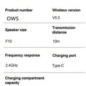 Écouteurs sans fil OWS à conduction aérienne, casque HiFi avec crochet d'oreille, musique, sports, annulation du bruit, casque pour tous les smartphones