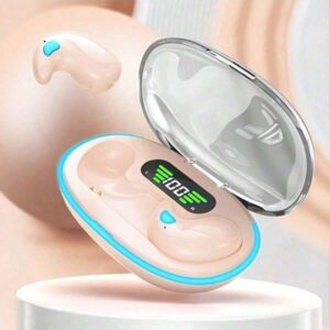 X55 Écouteurs intra-auriculaires sans fil pour le sommeil Mini casques Bluetooth TWS pour le travail Écouteurs stéréo cachés avec micro Appels HD Étanche 150mAh