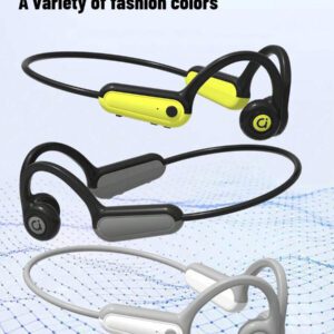 ASUS Écouteurs sans fil à conduction osseuse ouverts pour l'exercice Asus avec microphone, lecture de longue durée, convient pour les sports/la course/la gym/le cyclisme