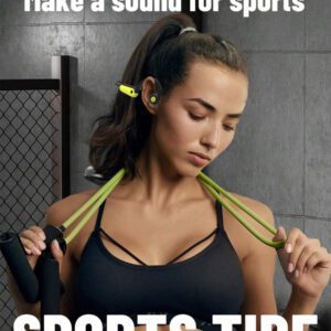 ASUS Écouteurs sans fil à conduction osseuse ouverts pour l'exercice Asus avec microphone, lecture de longue durée, convient pour les sports/la course/la gym/le cyclisme