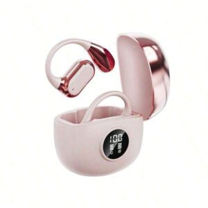 Écouteurs sans fil, écouteurs sans fil Bluetooth 5.4, sans fil pour la course, avec microphone anti-bruit ENC, casque circum-aural à graves 3D profonds, écouteurs de sport avec crochets d'oreille, compatible avec iOS/Android