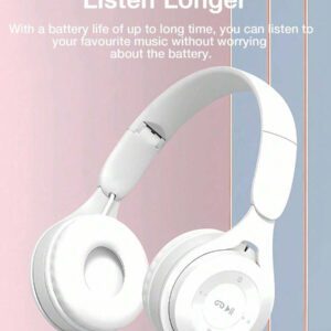 Casque d'écoute sans fil supra-auriculaire, sans fil et filaire, modes TF multiples, ajustement confortable avec microphone, casque stéréo HiFi pliable et léger, graves profonds pour la maison, le bureau, le téléphone portable et l'ordinateur