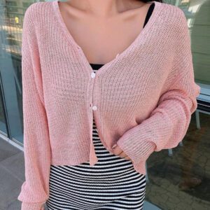 DAZY Kimono Unicolore À Bouton