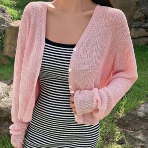 DAZY Kimono Unicolore À Bouton