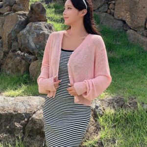 DAZY Kimono Unicolore À Bouton